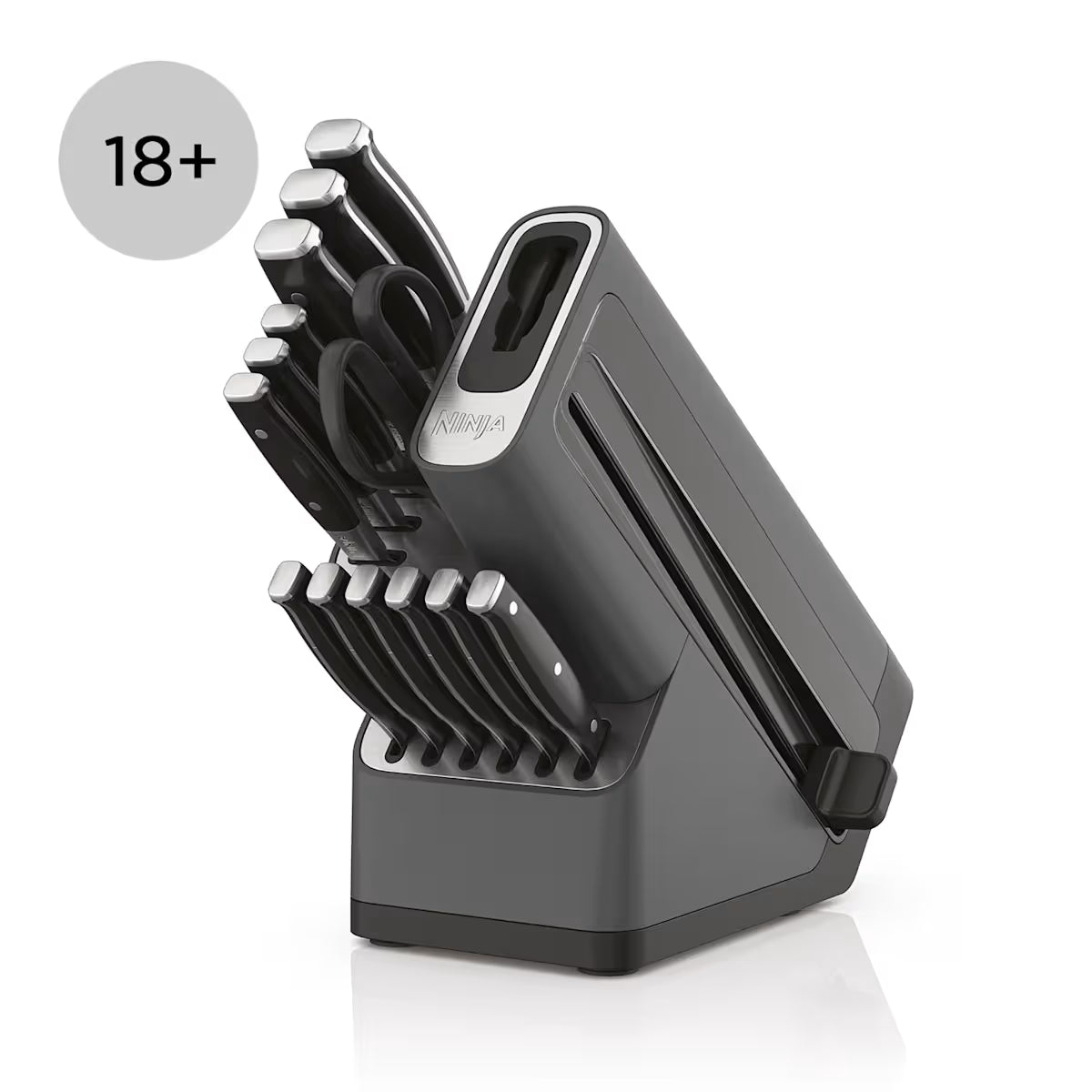Ninja Foodi StaySharp Knife Block with Integrated Sharpener ¨C Deluxe 14-Piece Set K32014EUUK