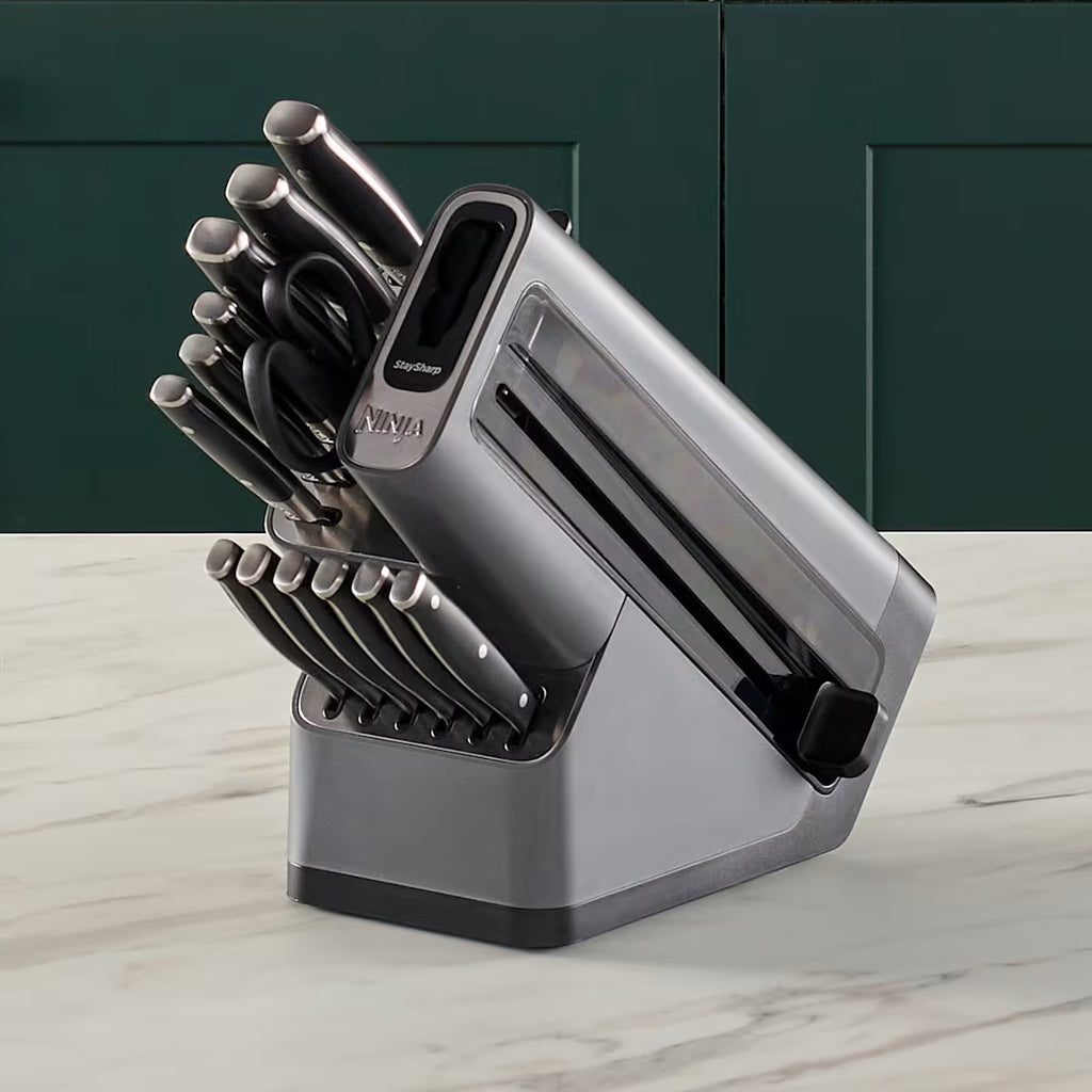 Refurbished Ninja Foodi StaySharp Knife Block, 14-Piece Set [K32014UKDBREF] | Excellent Condition