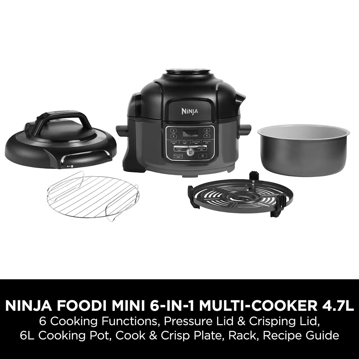 Ninja Foodi Mini 6-in-1 Multi-Cooker 4.7L OP100UK