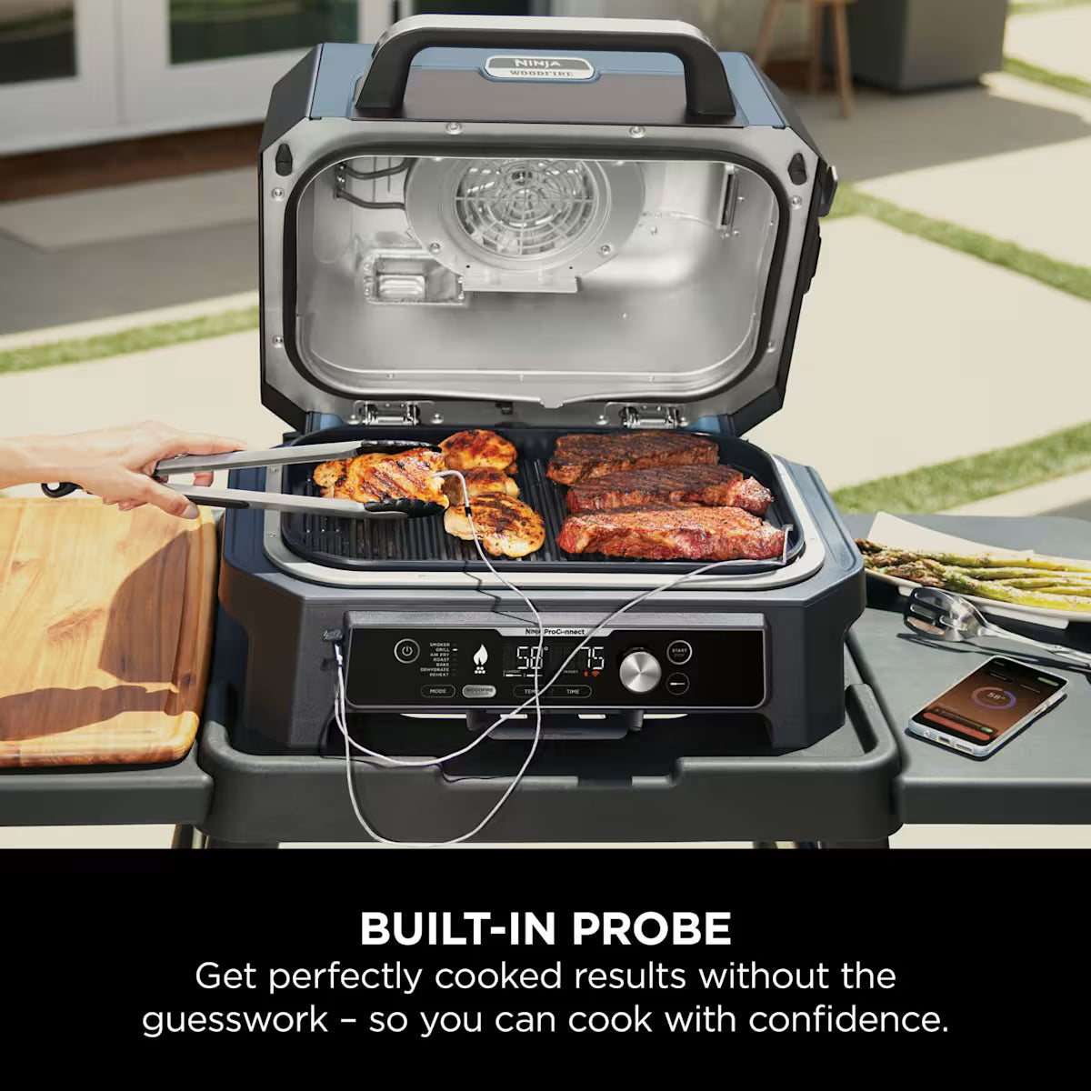 Ninja Woodfire Pro Connect XL Electric BBQ Grill & Smoker