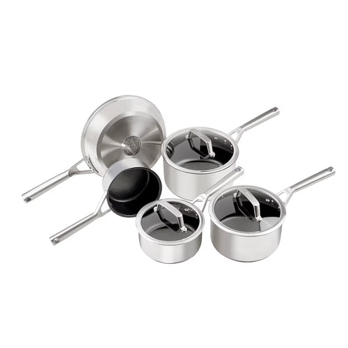 Exclusive Ninja ZEROSTICK Stainless Steel Cookware Bundle - 6-Piece Set