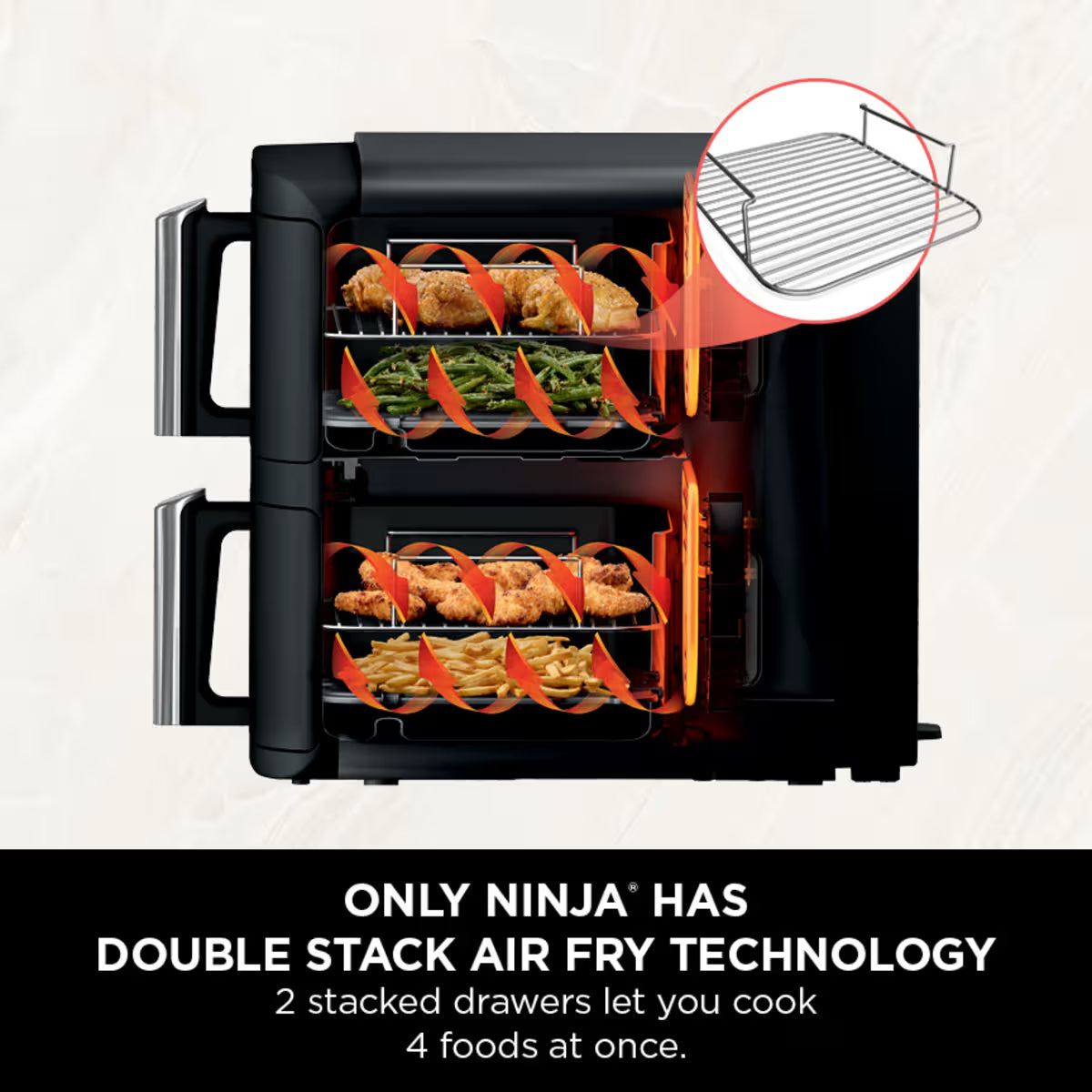 Ninja Double Stack 2-Drawer Air Fryer 7.6L ¨C SL300UK