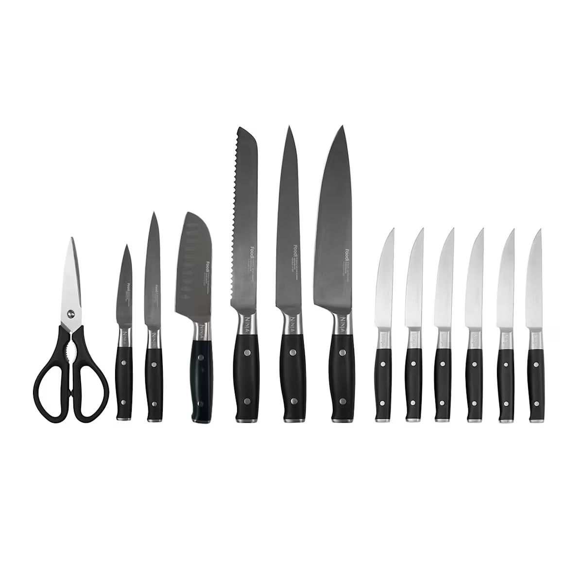 Ninja Foodi StaySharp Knife Block with Integrated Sharpener ¨C Deluxe 14-Piece Set K32014EUUK