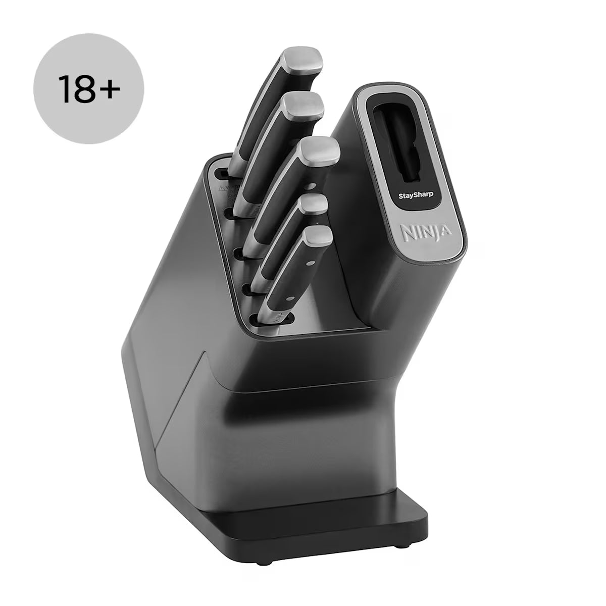 Refurbished Ninja Foodi StaySharp Knife Block with Integrated Sharpener ¨C 5-Piece Set [K32005UKREF] | Excellent Condition
