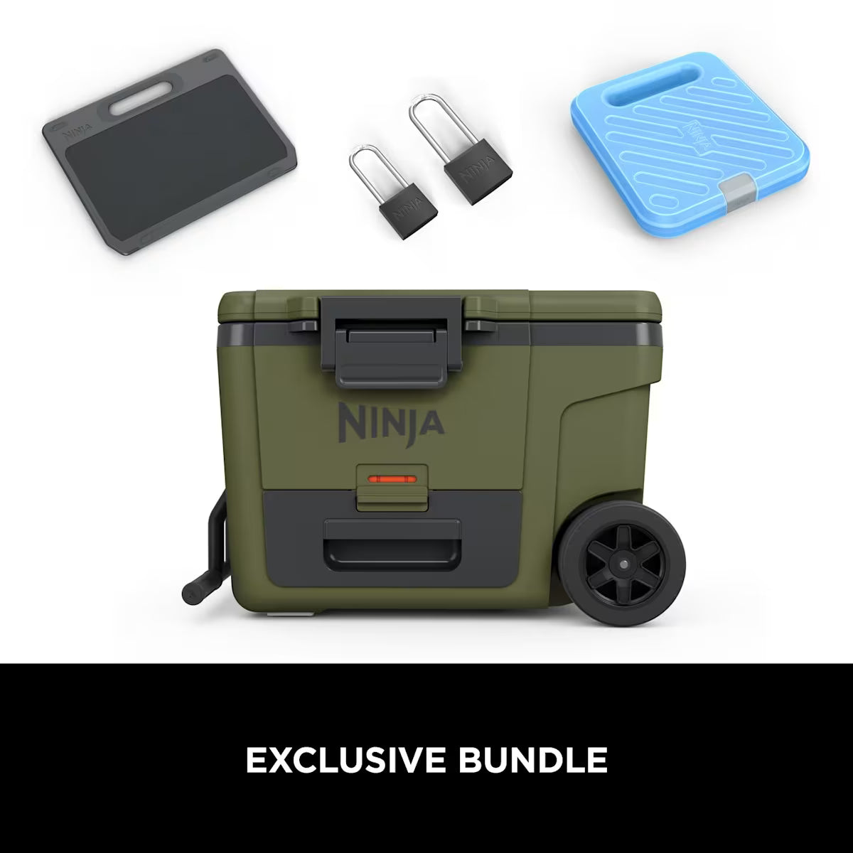 Ninja FrostVault 45QT/42L Wheeled Cooler with Dry Zone ¨C Olive FB245EUUKDBGN