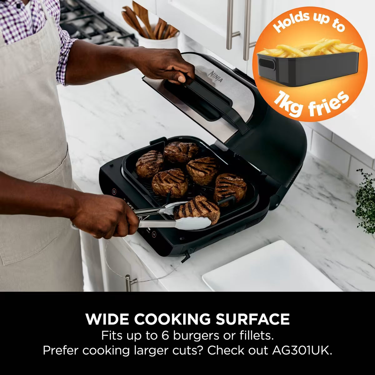 Ninja Foodi MAX Health Grill & Air Fryer AG551UK