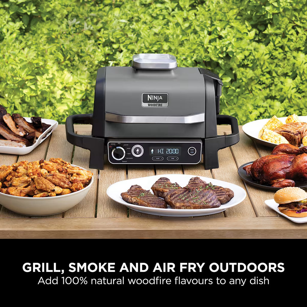 Ninja Woodfire Electric BBQ Grill & Smoker with Stand & Accessories