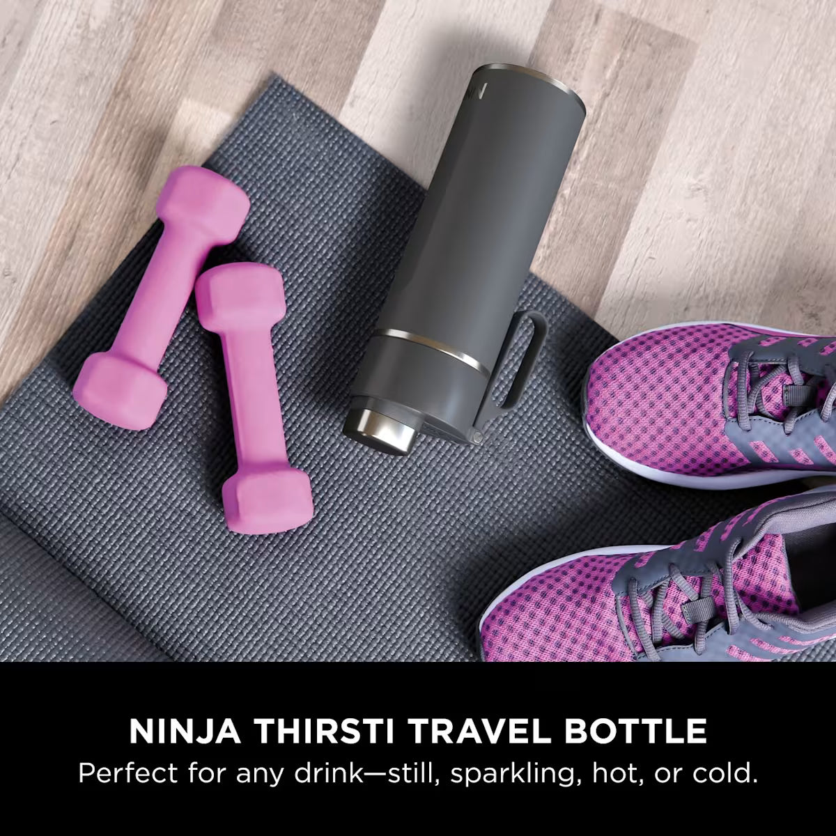 Ninja Thirsti 530 ml Travel Bottle ¨C Grey DW1801EUUKGY