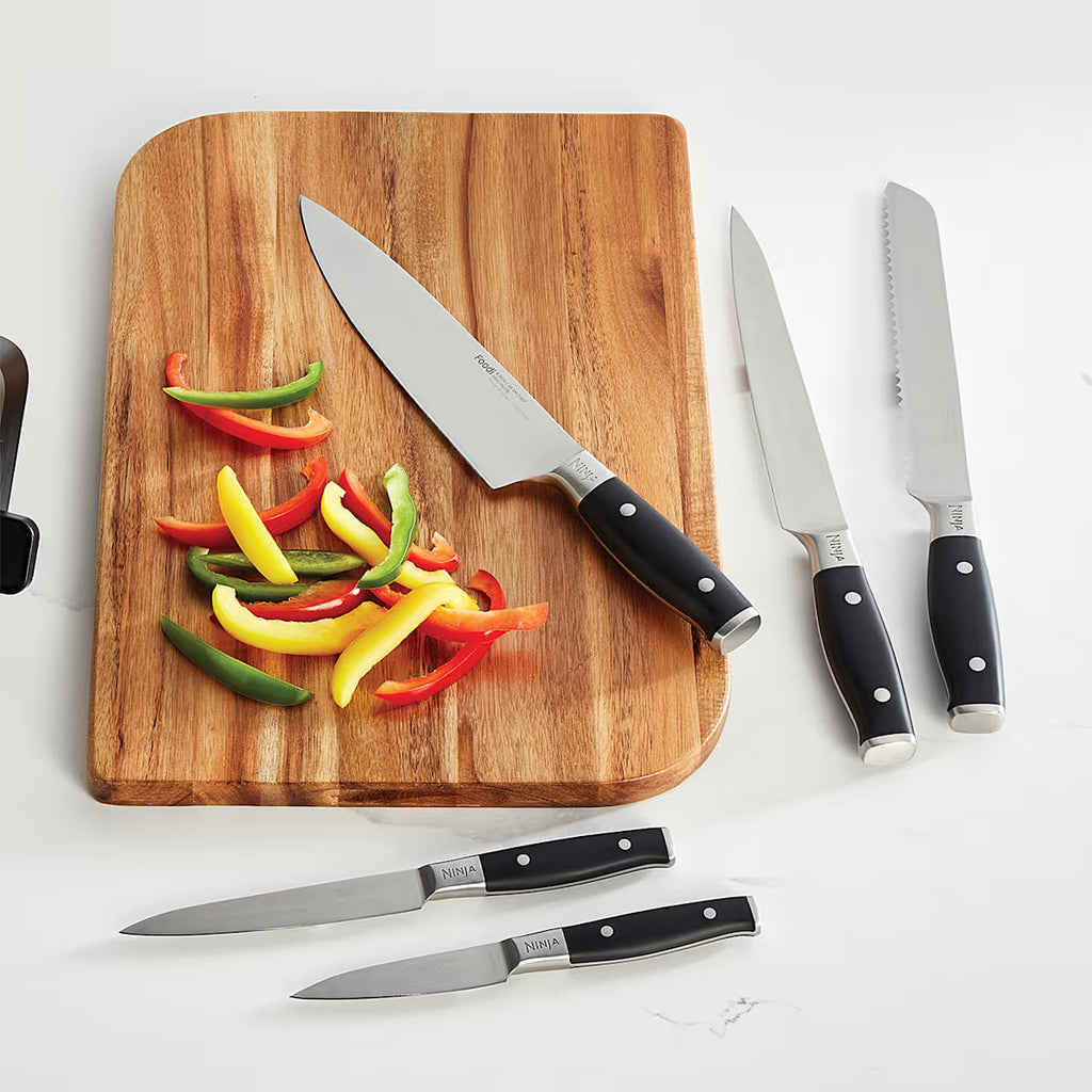 Refurbished Ninja Foodi StaySharp Knife Block with Integrated Sharpener ¨C 5-Piece Set [K32005UKREF] | Excellent Condition