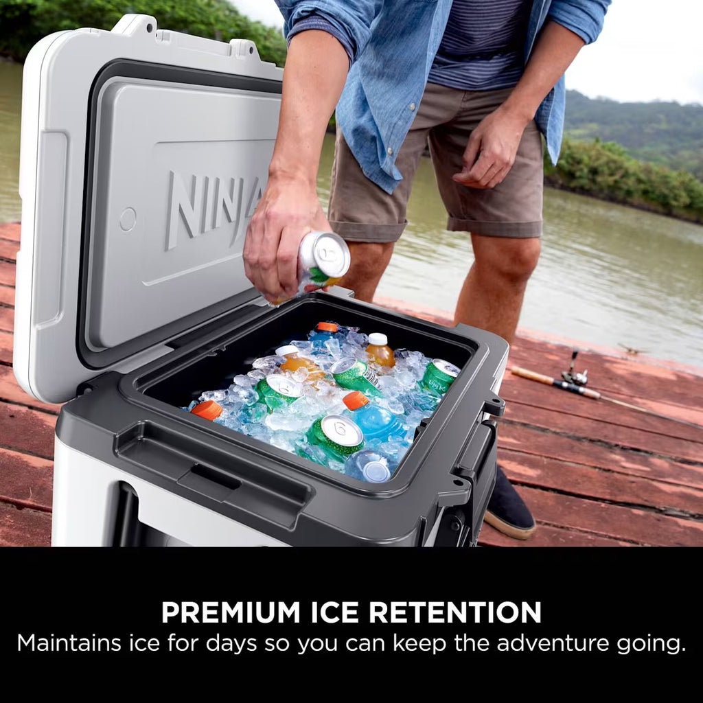 Ninja FrostVault 45QT/42L Wheeled Cooler, Ice Pack & Thirsti Bottle Bundle