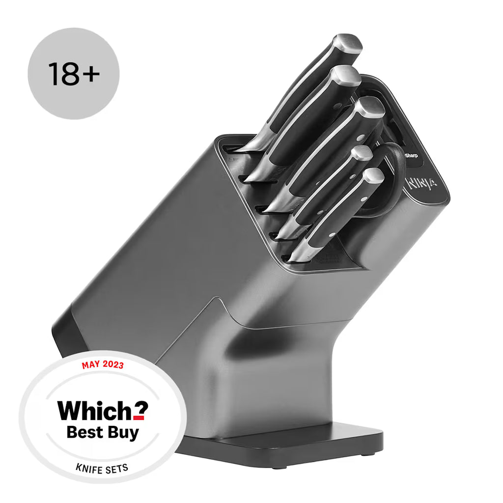 Ninja Foodi StaySharp Knife Block with Integrated Sharpener 6-Piece Set [K32006UK]
