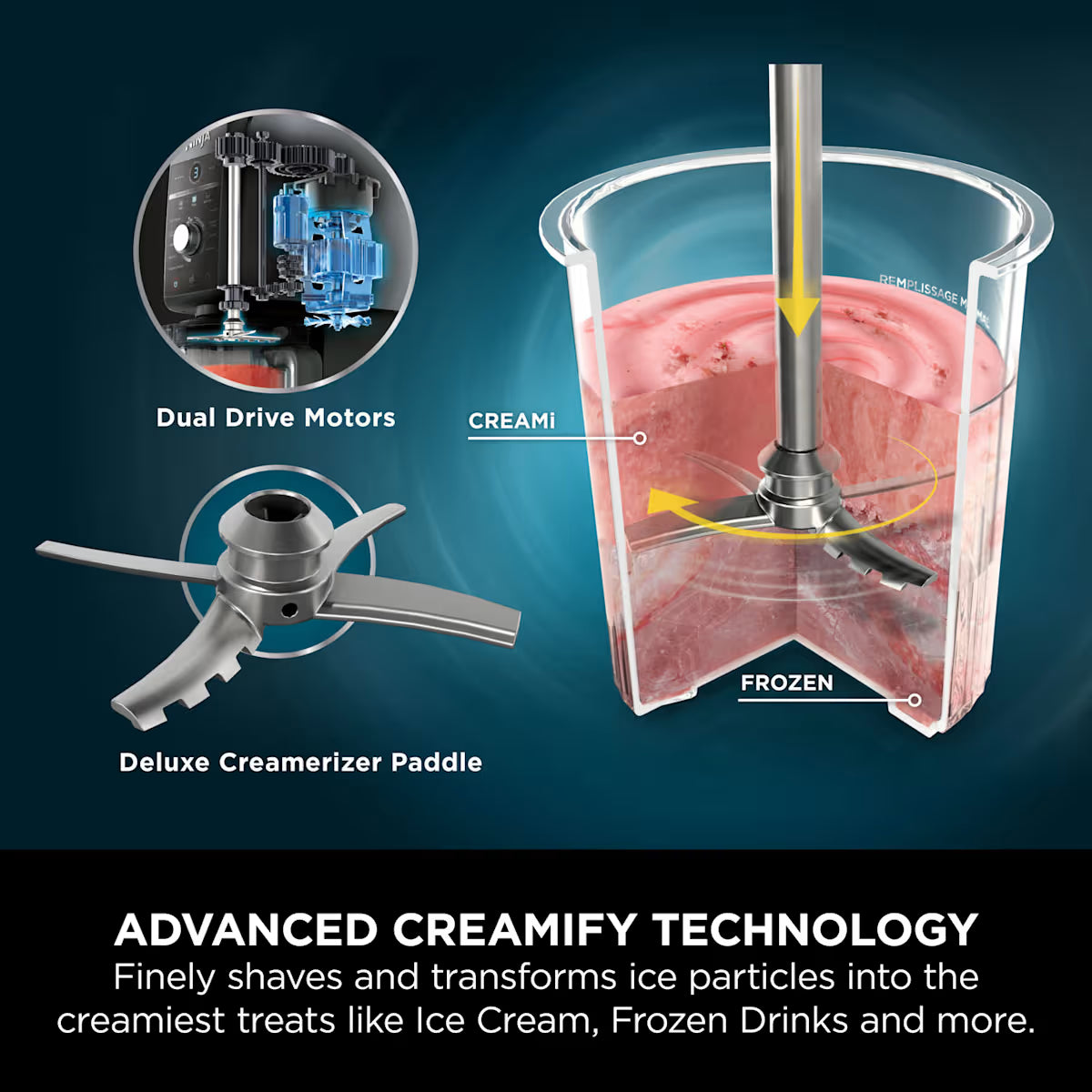 Ninja CREAMi Deluxe 10-in-1 Ice Cream and Frozen Drink Maker NC501UK