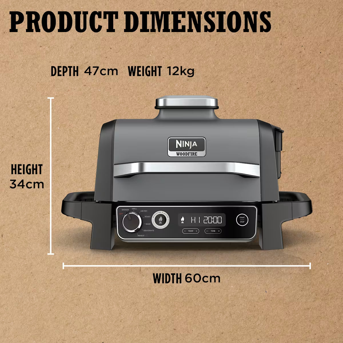 Ninja Woodfire Electric BBQ Grill & Smoker OG701UK