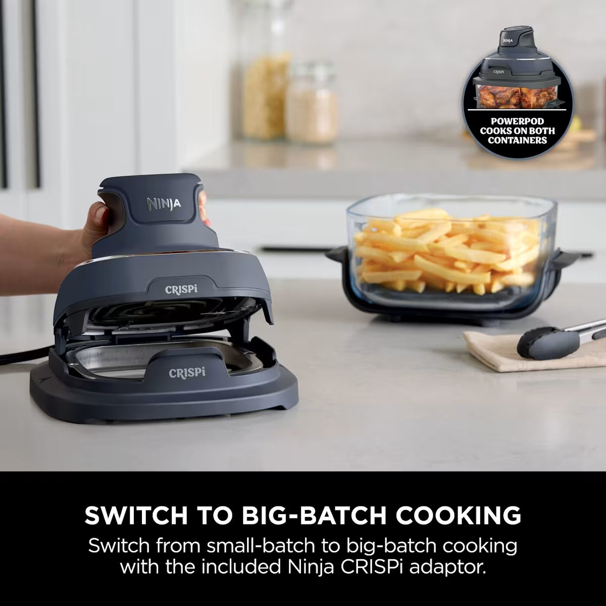 Ninja CRISPi 4-in-1 Portable Glass Air Fryer - Cyber Space FN101UKGY