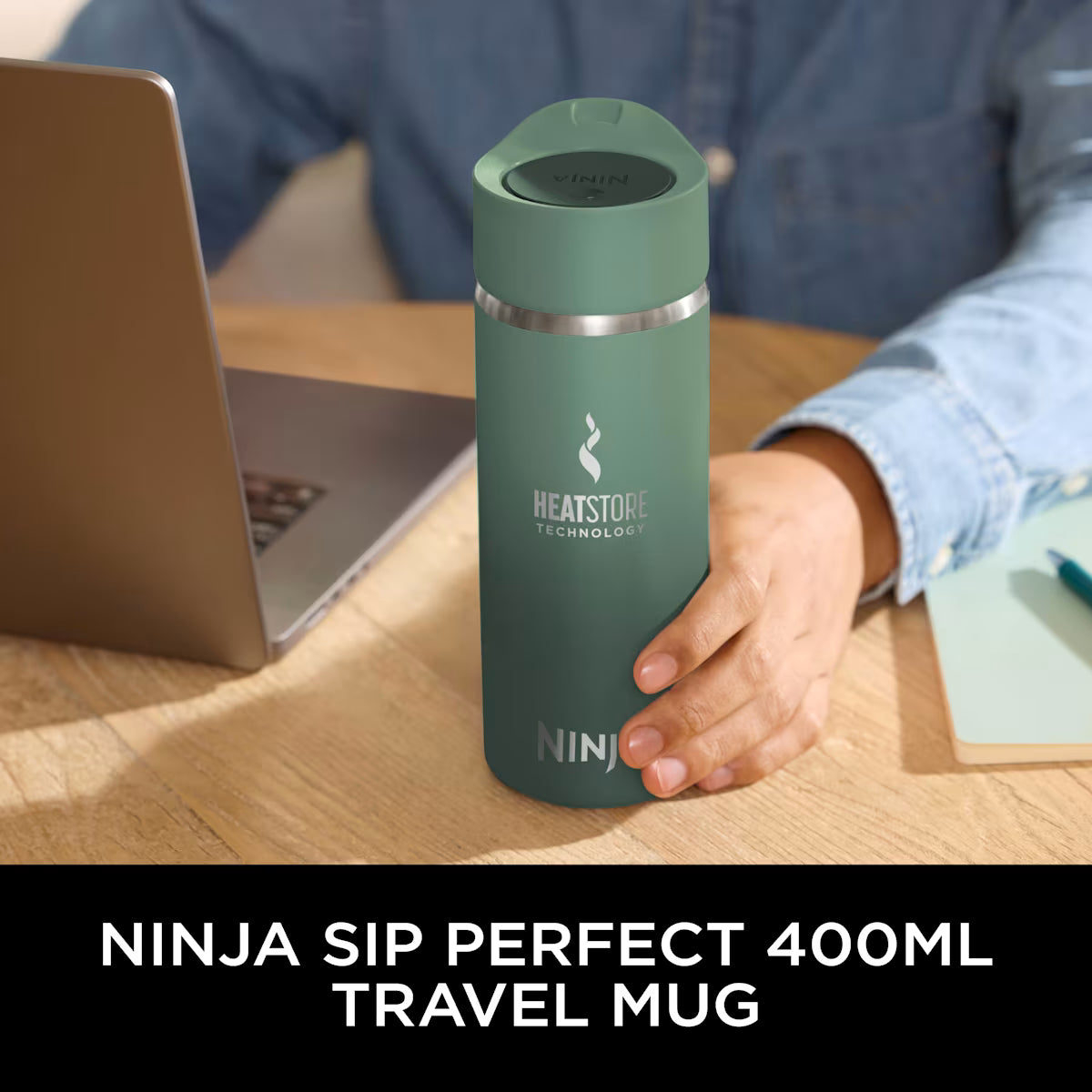 Ninja 400 ml Sip Perfect Travel Mug ¨C Green DW1603EUUKGN