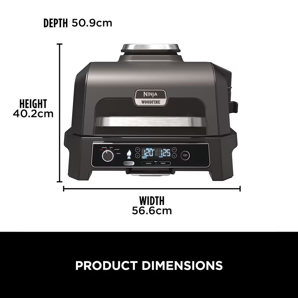 Ninja Woodfire Pro XL Electric BBQ Grill & Smoker OG850UK