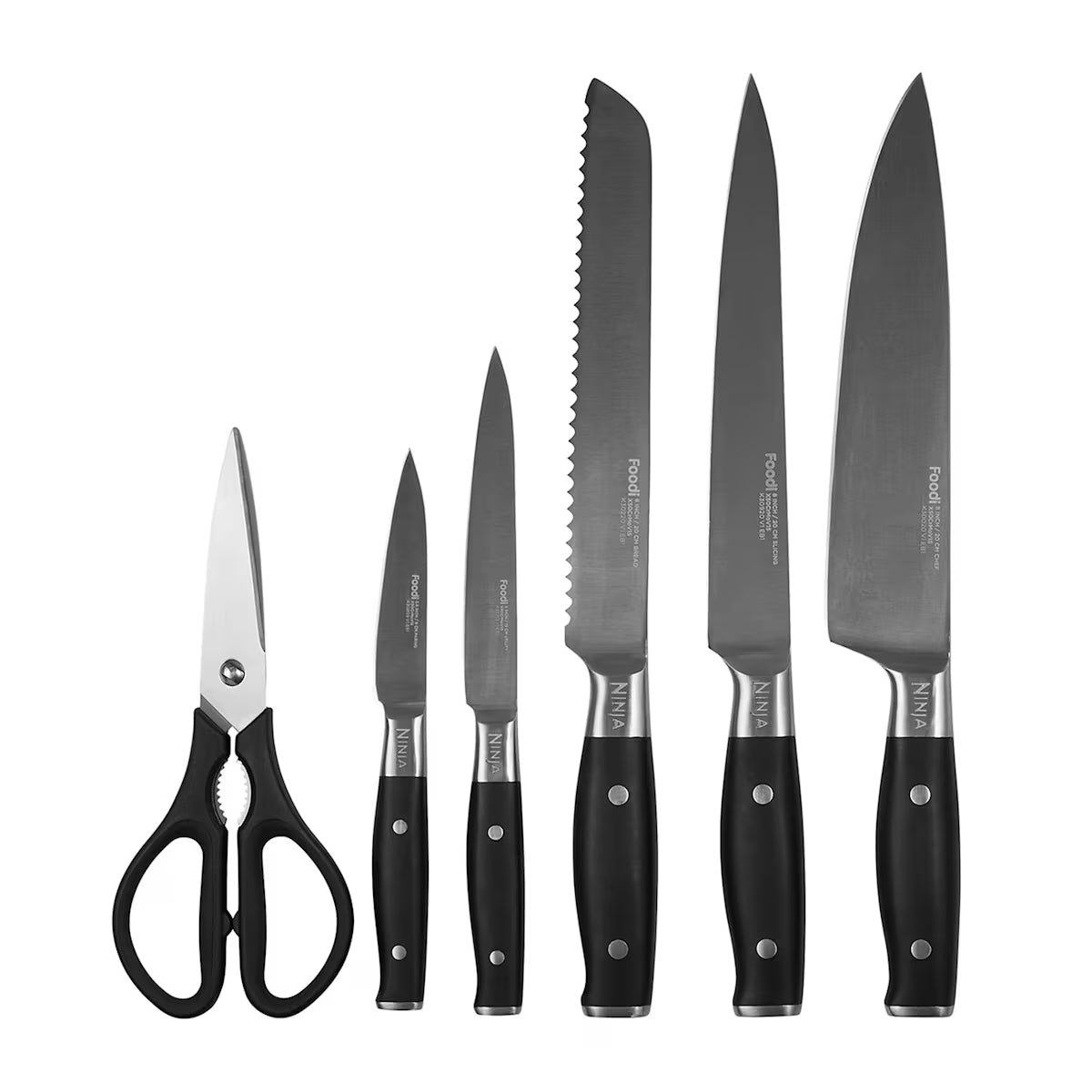 Ninja Foodi StaySharp Knife Block with Integrated Sharpener 6-Piece Set [K32006UK]