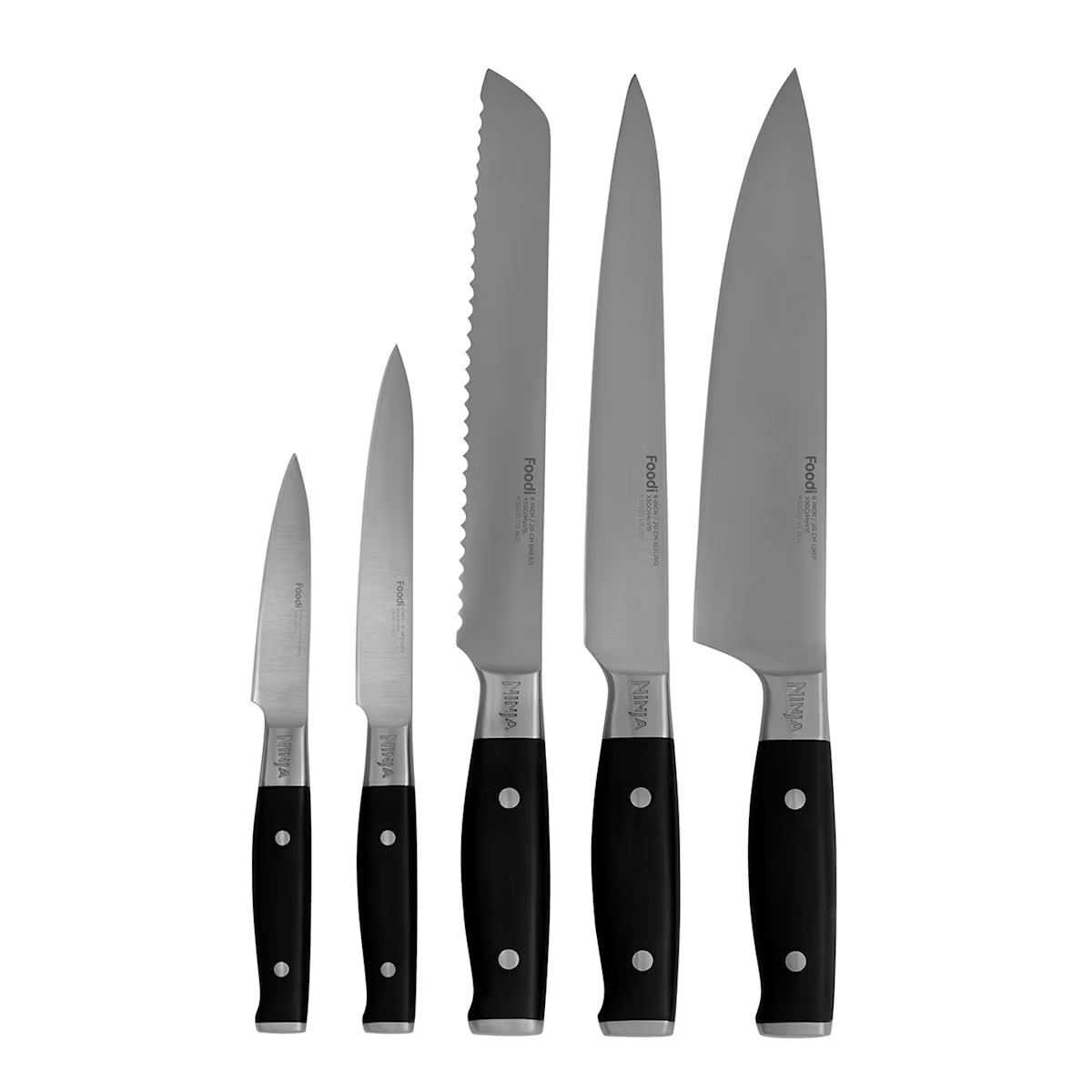 Ninja Foodi StaySharp Knife Block with Integrated Sharpener ¨C 5-Piece Set [K32005UK]