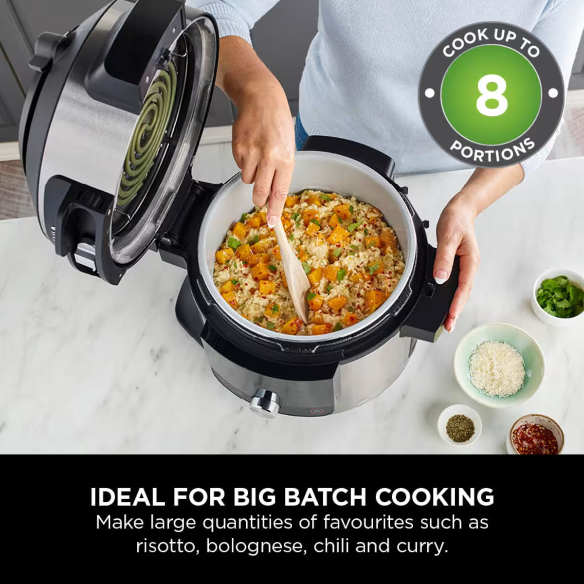 Ninja Foodi MAX 15-in-1 SmartLid Multi-Cooker with Smart Cook System 7.5L OL750UK