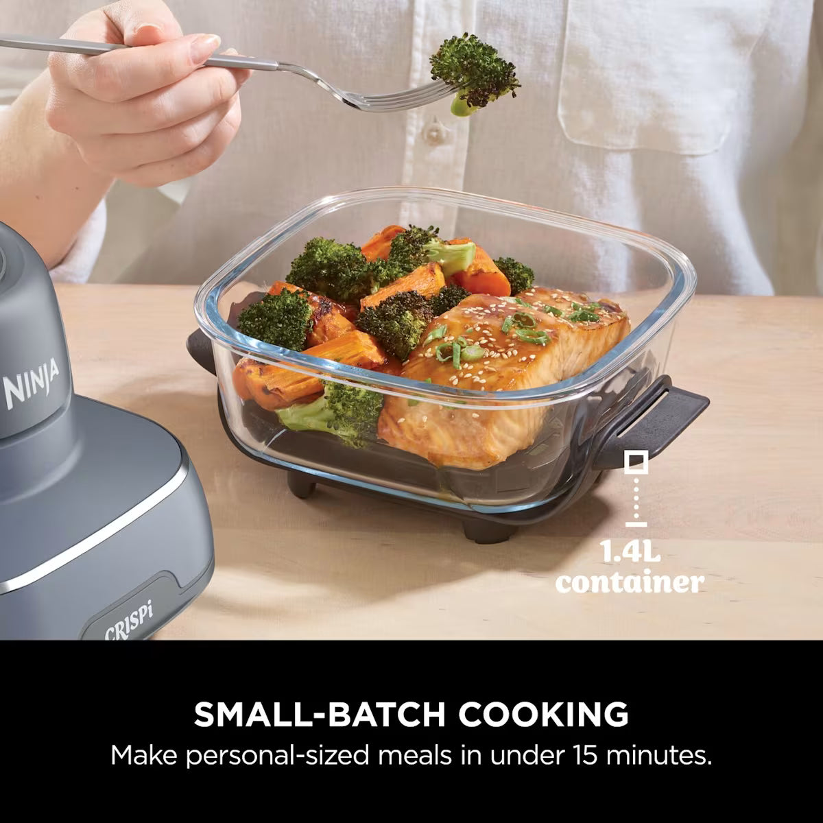 Ninja CRISPi 4-in-1 Portable Glass Air Fryer - Cyber Space FN101UKGY