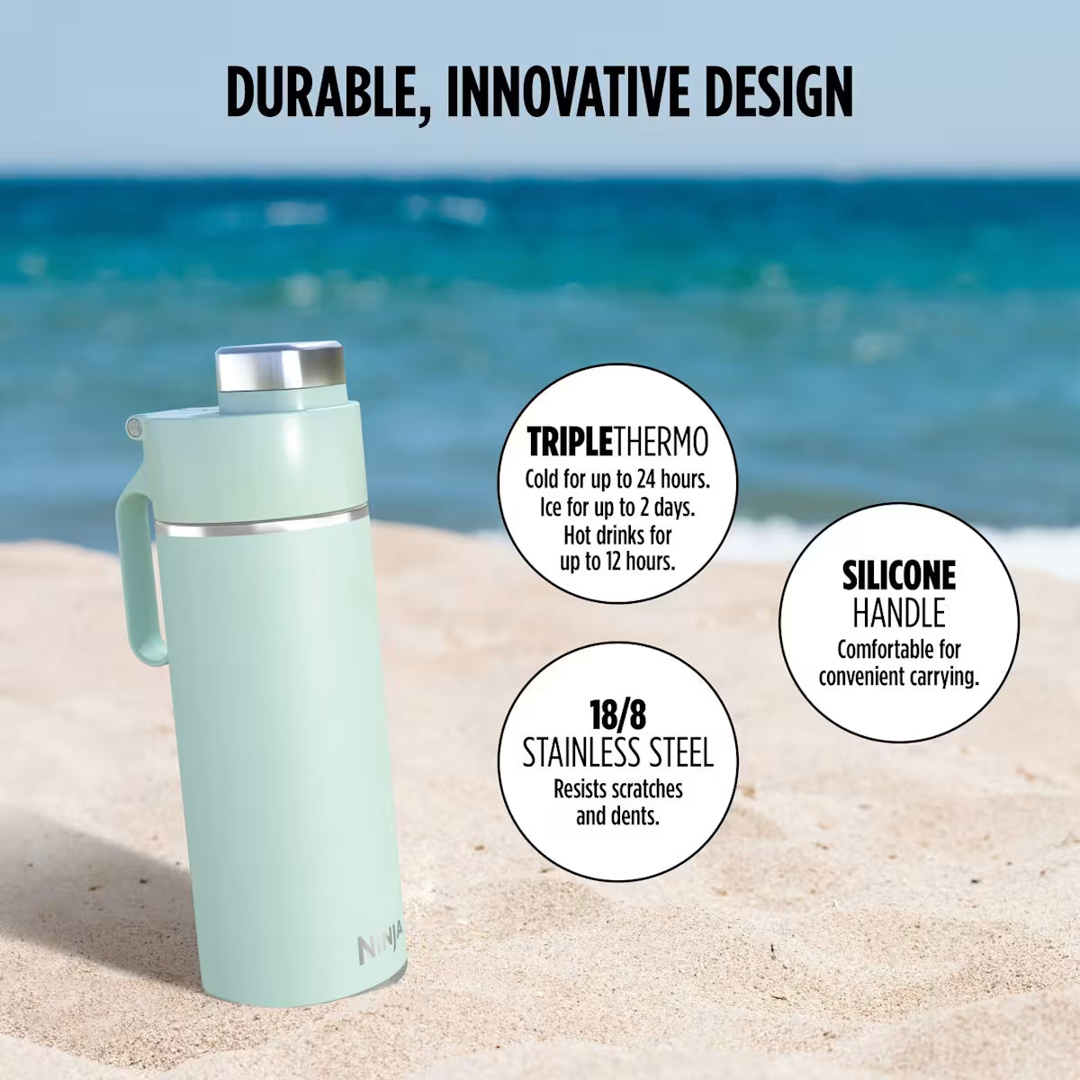 Ninja Thirsti 530 ml Travel Bottle ¨C Mint DW1801EUUKMT