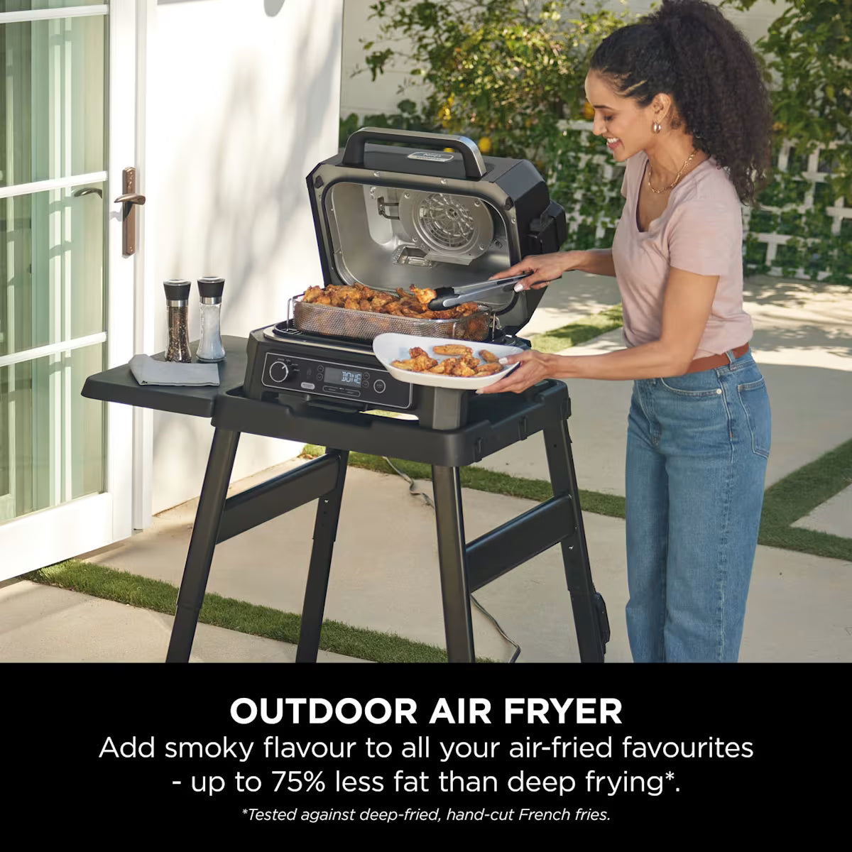 Ninja Woodfire Pro XL Electric BBQ Grill & Smoker with Stand & Cover