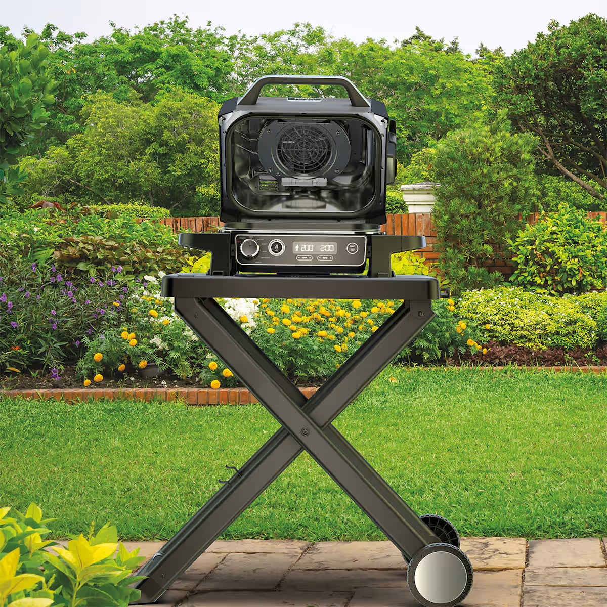 Ninja Woodfire Electric BBQ Grill Stand & Cover Bundle