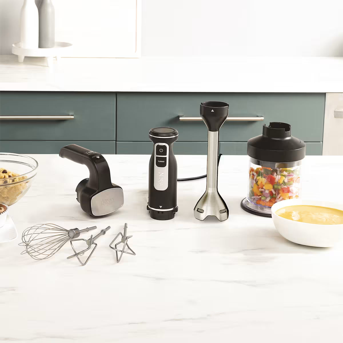 Ninja Foodi 3-in-1 Hand Blender, Mixer & Chopper CI100UK