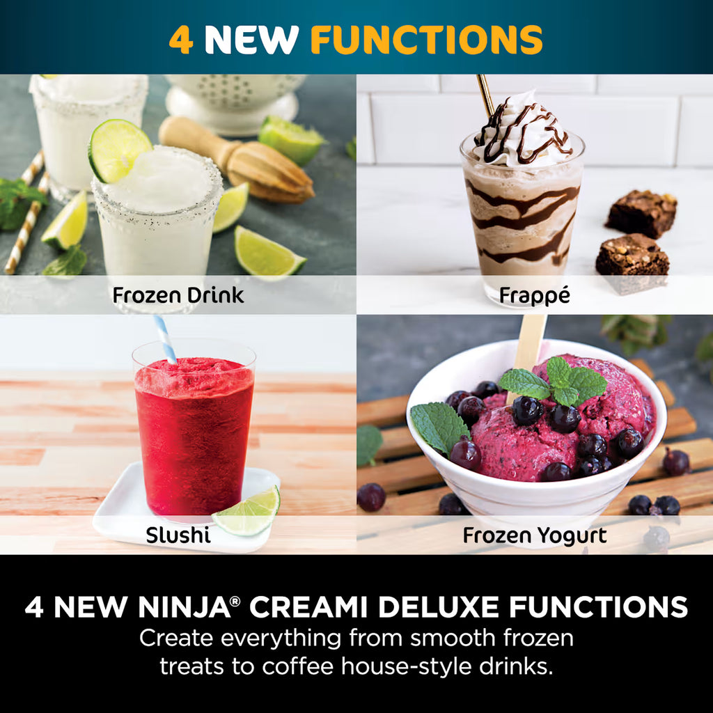 Ninja CREAMi Deluxe 10-in-1 Ice Cream and Frozen Drink Maker (5 Tub Bundle)