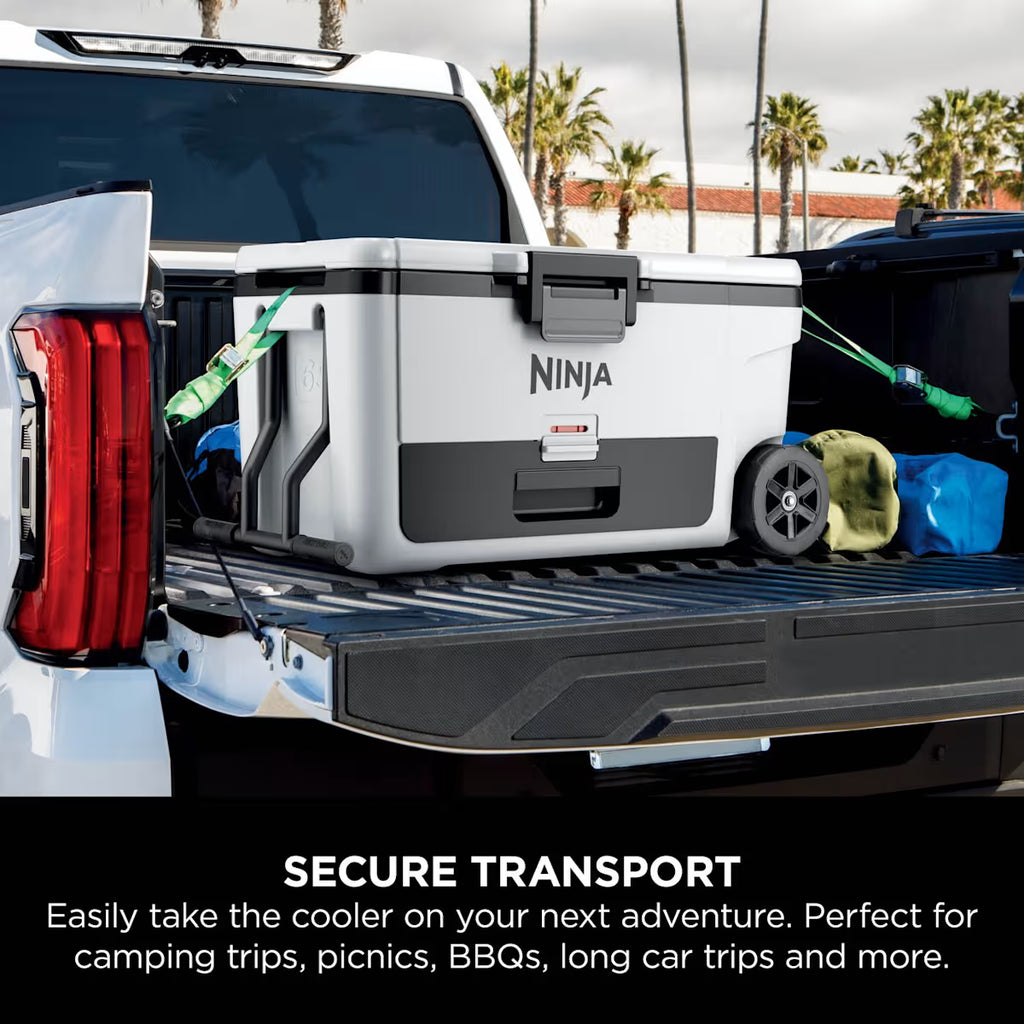 Ninja FrostVault 65QT/61L Wheeled Cooler with Dry Zone, Cloud White FB265EUUKWH