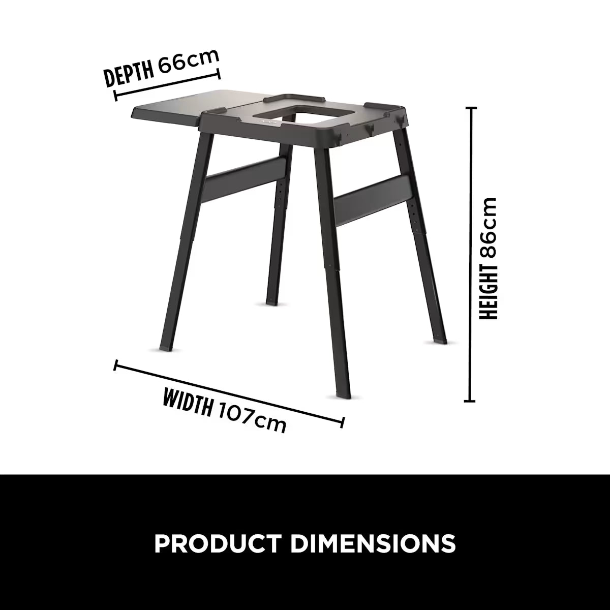 Ninja Woodfire Adjustable Stand with Additional Side Table