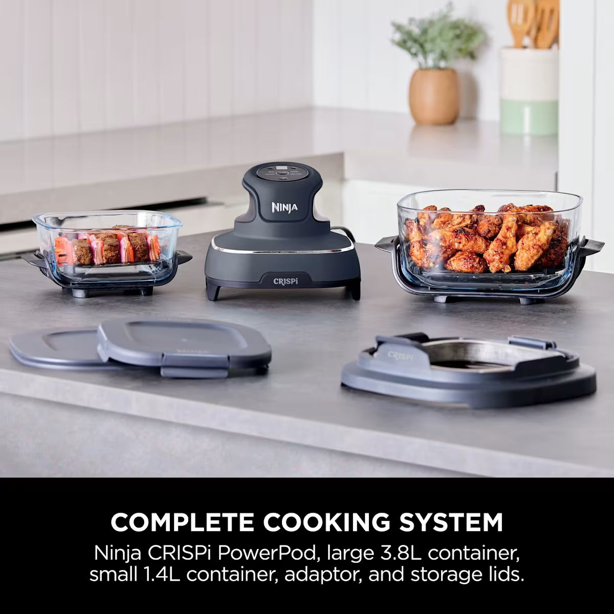 Ninja CRISPi 4-in-1 Portable Glass Air Fryer - Cyber Space FN101UKGY