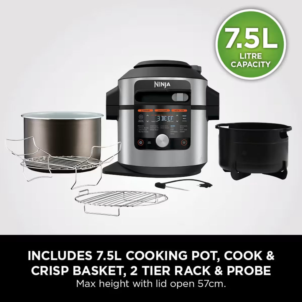 Ninja Foodi MAX 15-in-1 SmartLid Multi-Cooker with Smart Cook System 7.5L OL750UK